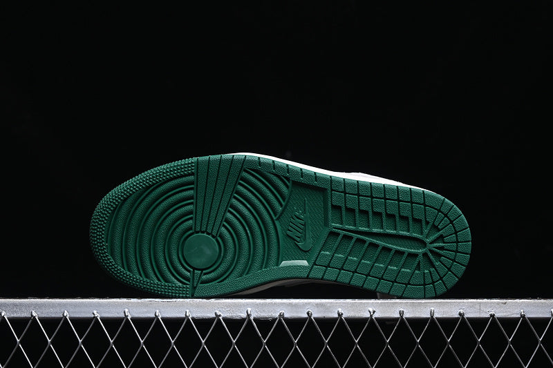 Nike Air Jordan 1 Low Bape Green Sole Grey White Sneakers
