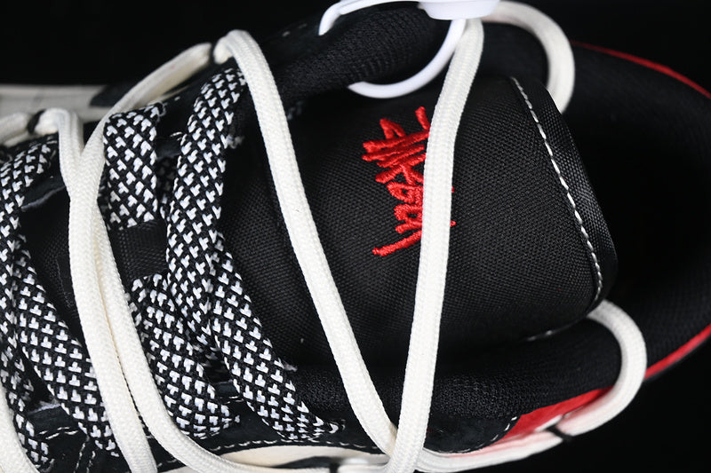 Nike Air Jordan 1 Low Black White Red Sneakers