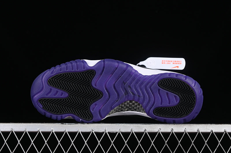 Nike Air Jordan 11 Retro White Purple Black Sneakers