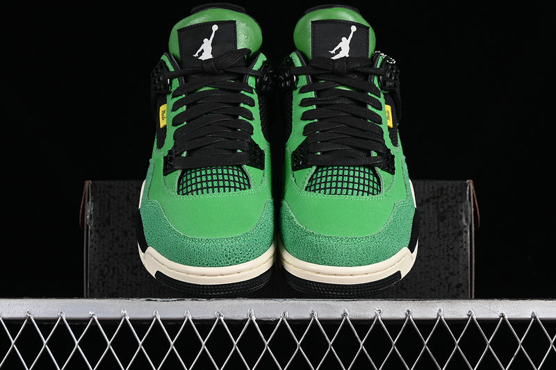 Nike Air Jordan 4 Retro Manila White Black Green Sneakers