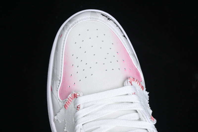 Nike Air Jordan 1 Low Black Sole Blue Pink White Sneakers