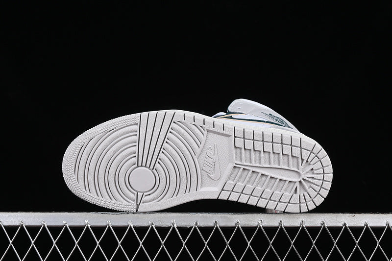 Nike Air Jordan 1 Mid Oxidized Green White Sail Neutral Grey Sneakers