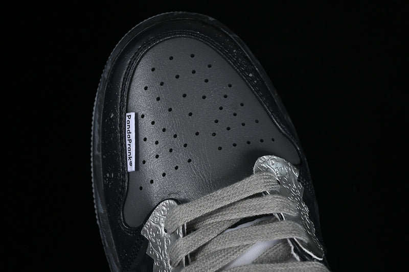 Nike Air Jordan 1 Low Black Grey Silver Sneakers