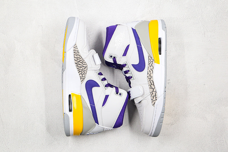 Nike Air Jordan Legacy 312 Lakers White Purple Gold Sneakers