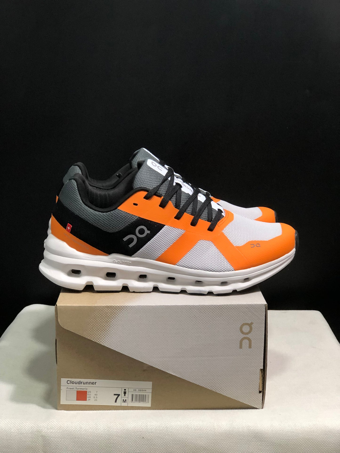 On Running Cloudrunner Anti-Slip Sports Running Shoes Grey/Orange