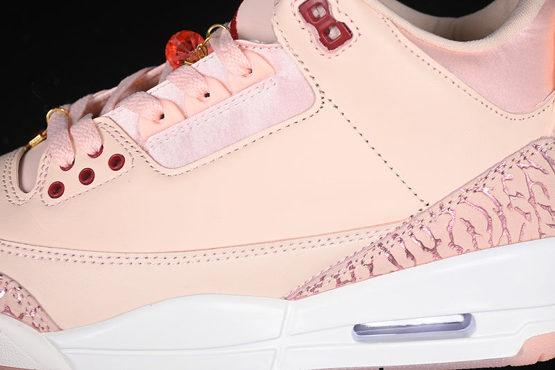 Nike Air Jordan 3 Valentine's Day Coral Pink Sneakers