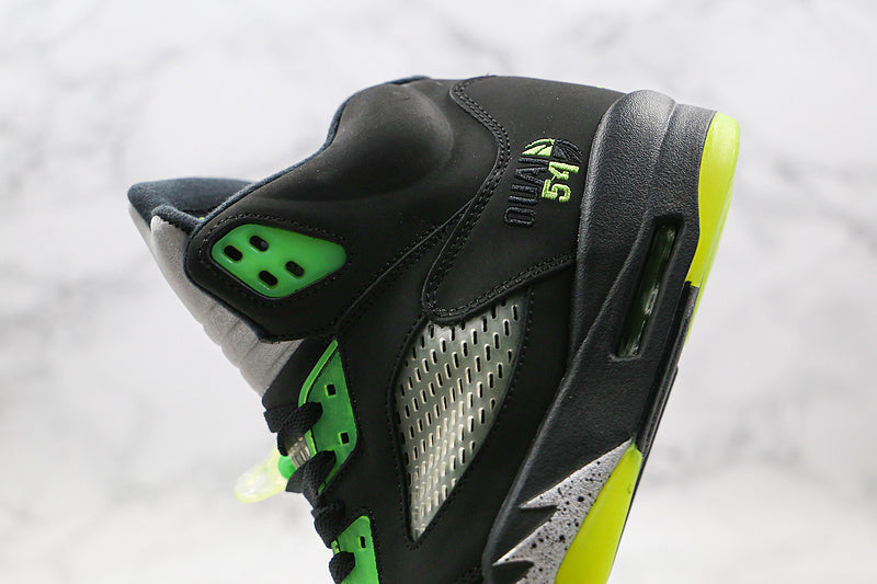 Nike Air Jordan 5 Retro Quai 54 Black Radiant Green Sneakers