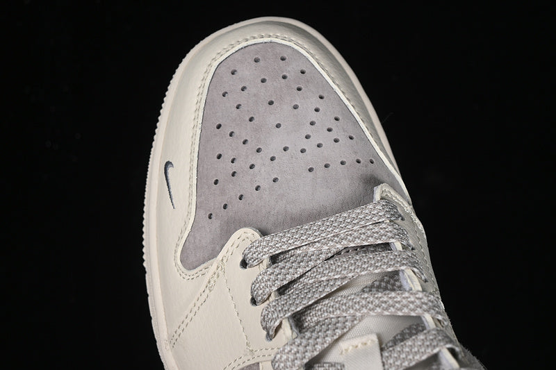 Nike Air Jordan 1 Low Supreme Beige Grey Sneakers
