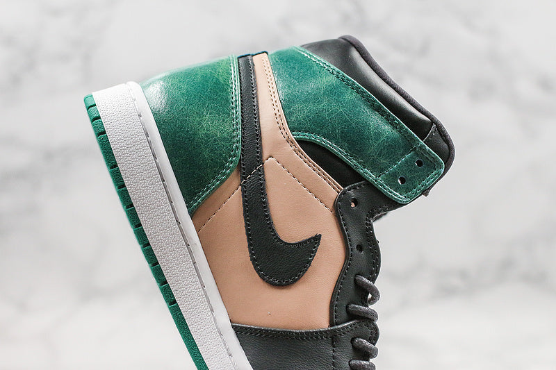 Nike Air Jordan 1 Retro High-Top Premium-Bio Beige/Anthracite-Mystic Green Sneakers