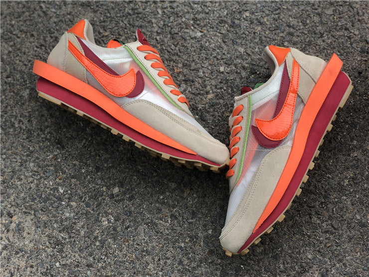Nike LD Waffle Sacai Clot Kiss of Death Orange Sneakers