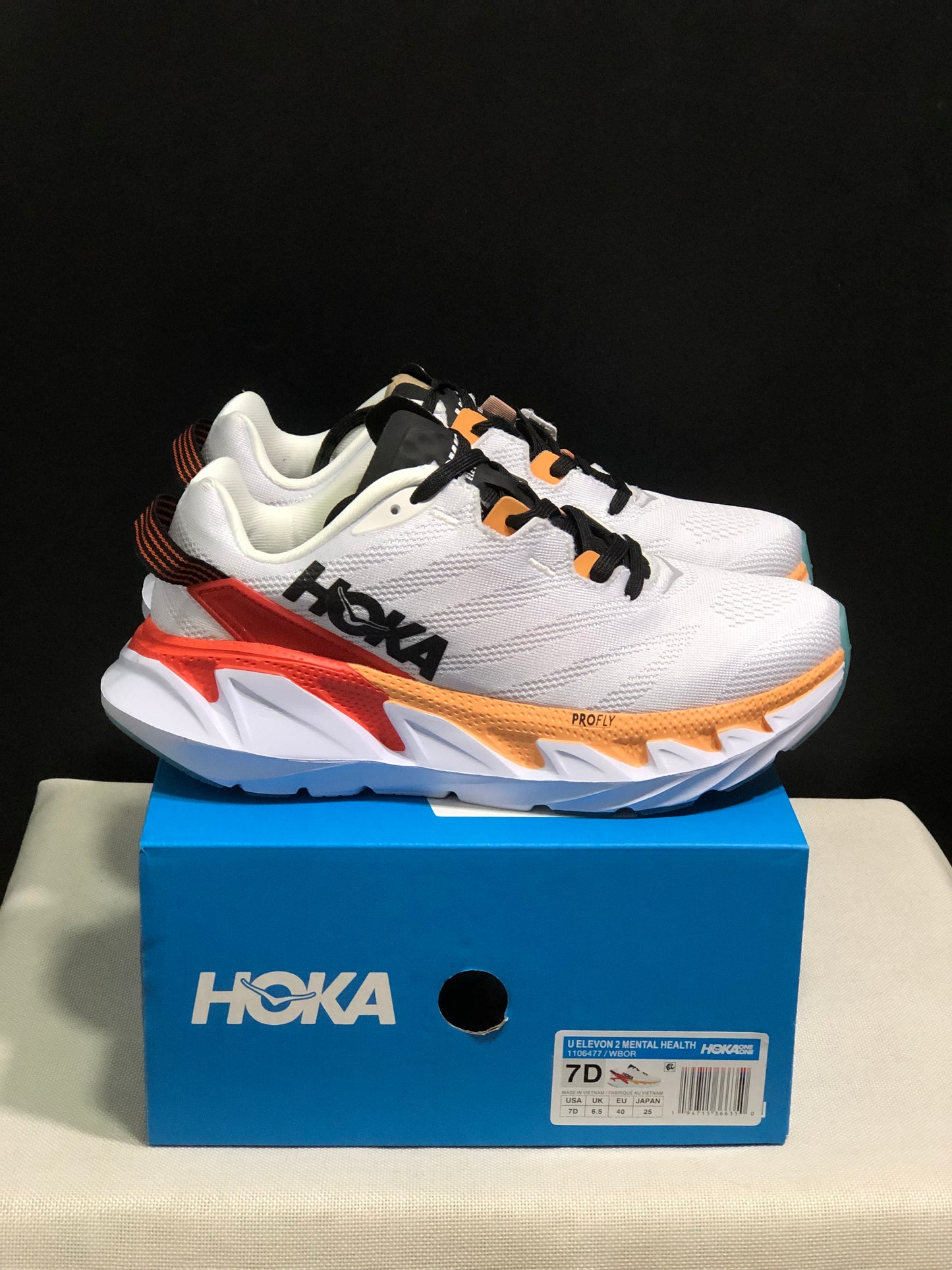 Hoka One One Elevon 2 White Anti-slip Wear-resistant Running Shoes Sneakers