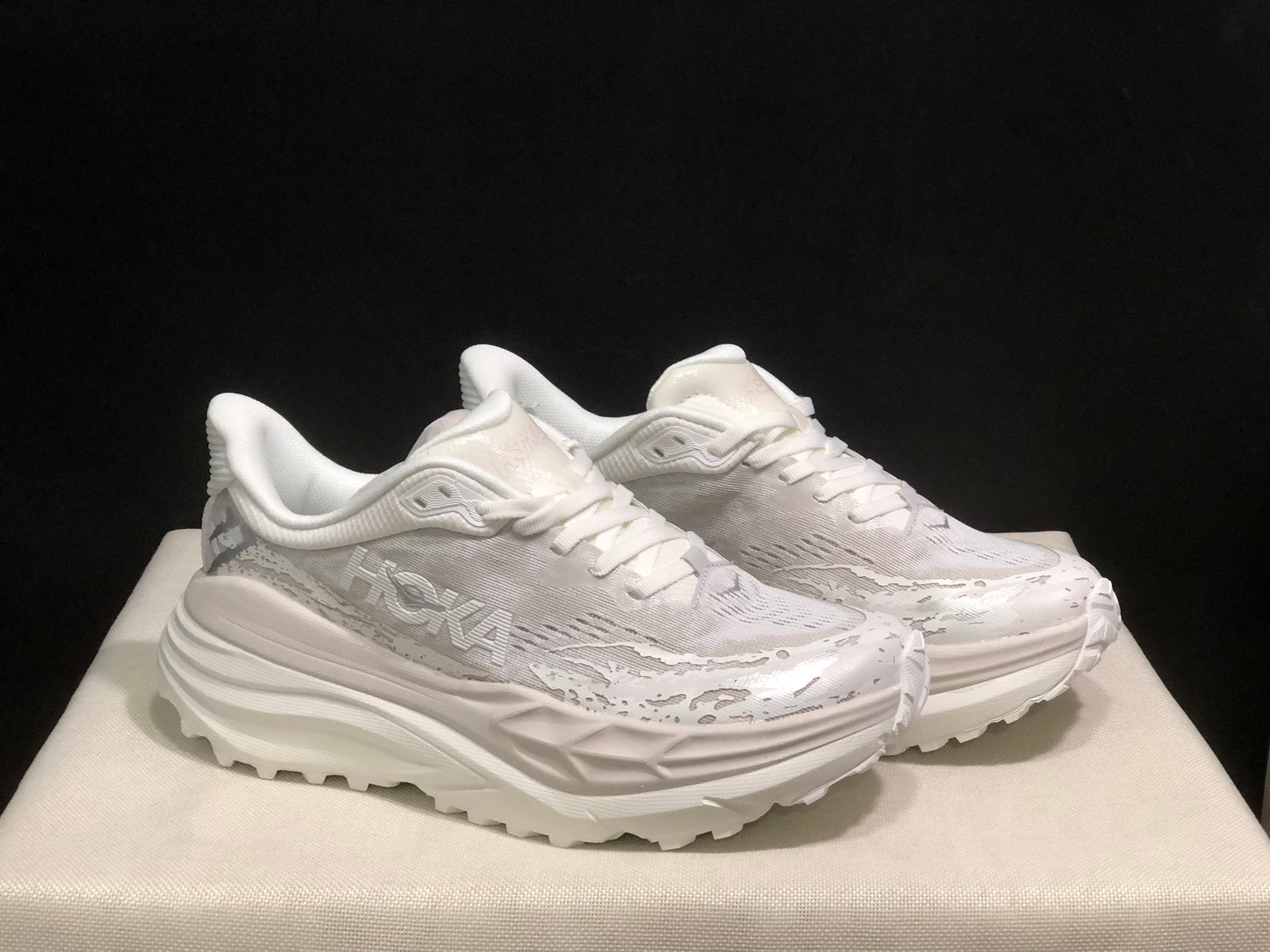 Hoka One One Stinson 7 Comfortable Anti-slip Outdoor Running Shoes Sneakers White