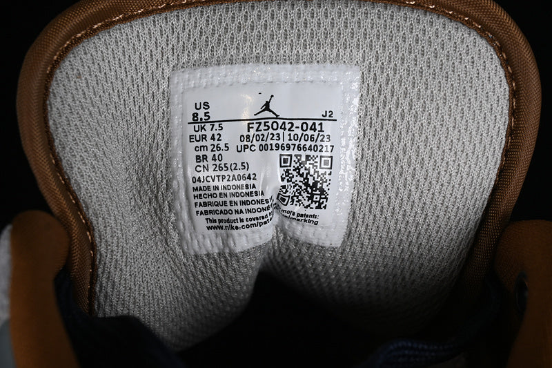 Nike Air Jordan 1 Low Phantom Coconut Milk Amber Brown Star Blue Sneakers