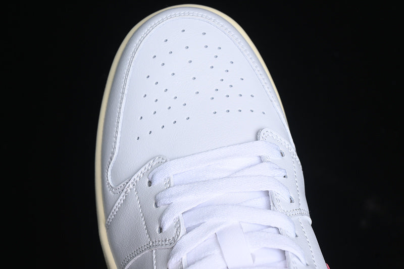 Nike Air Jordan 1 Low Sail Pink Sole White Sneakers