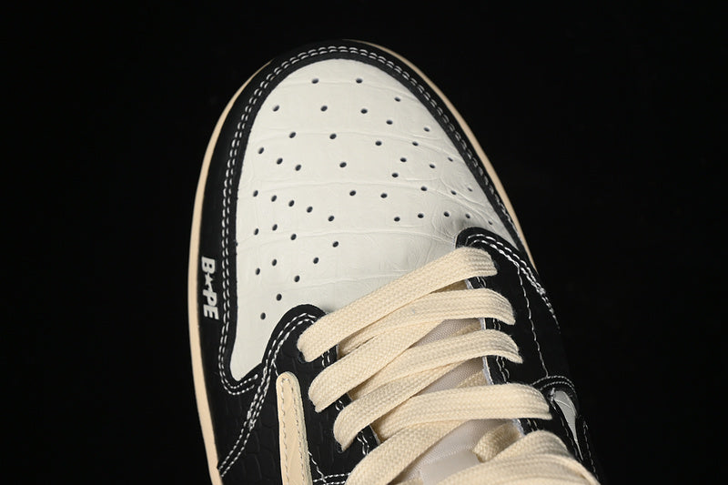 Nike Air Jordan 1 Low BAPE Travis Scott Fragment Design Blue Beige White Black Sneakers