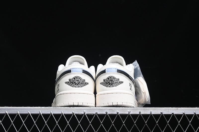 Nike Air Jordan 1 Low Black White Blue Sneakers