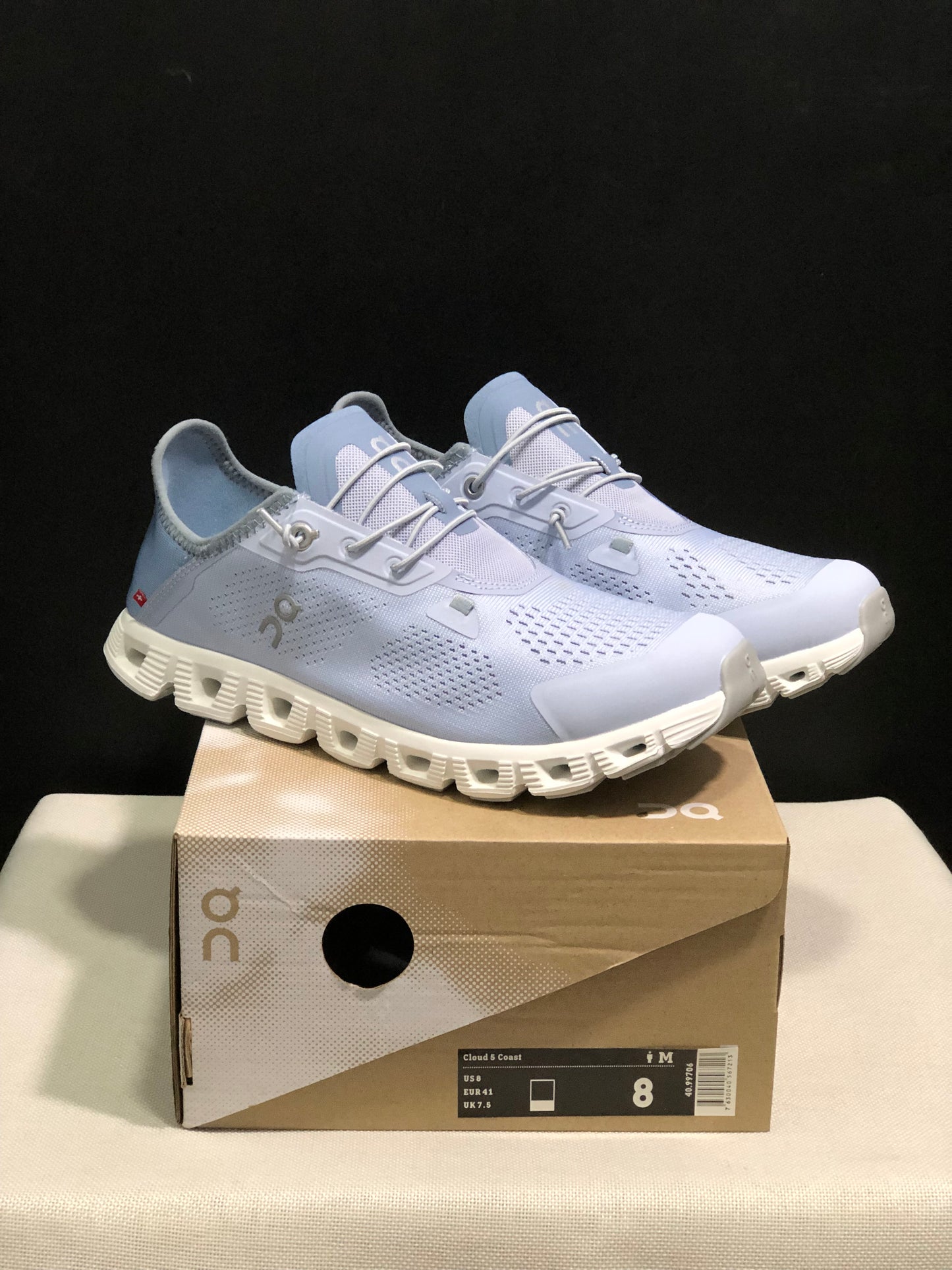 On Running Cloud 5 Coast Convenient And Breathable Running Shoes Light Grayish Blue