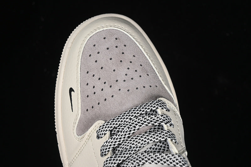 Nike Air Jordan 1 Low Supreme Black White Grey Sneakers