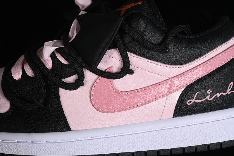 Nike Air Jordan1 Low Black Pink Sneakers