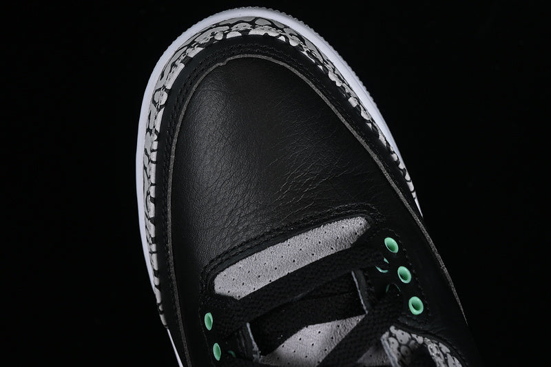 Nike Air Jordan 3 Retro Green Glow Black Wolf Grey White Sneakers