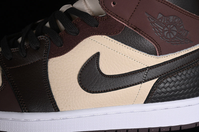 Nike Air Jordan 1 Mid SE Velvet Brown Sandrift Sneakers