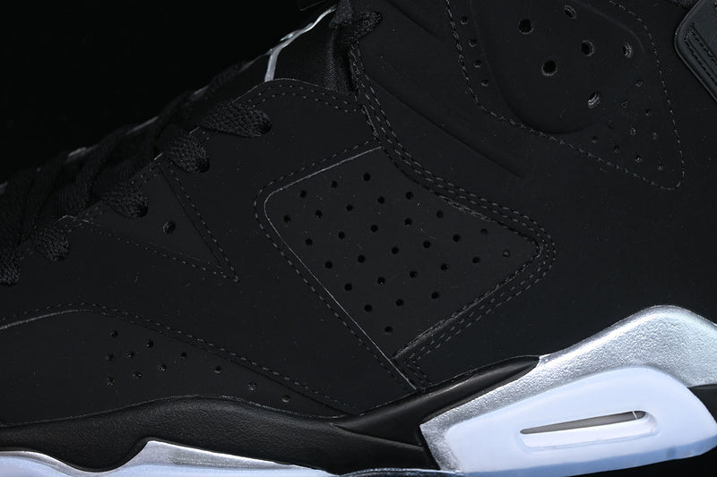 Nike Air Jordan 6 Retro Metallic Silver Black Sneakers
