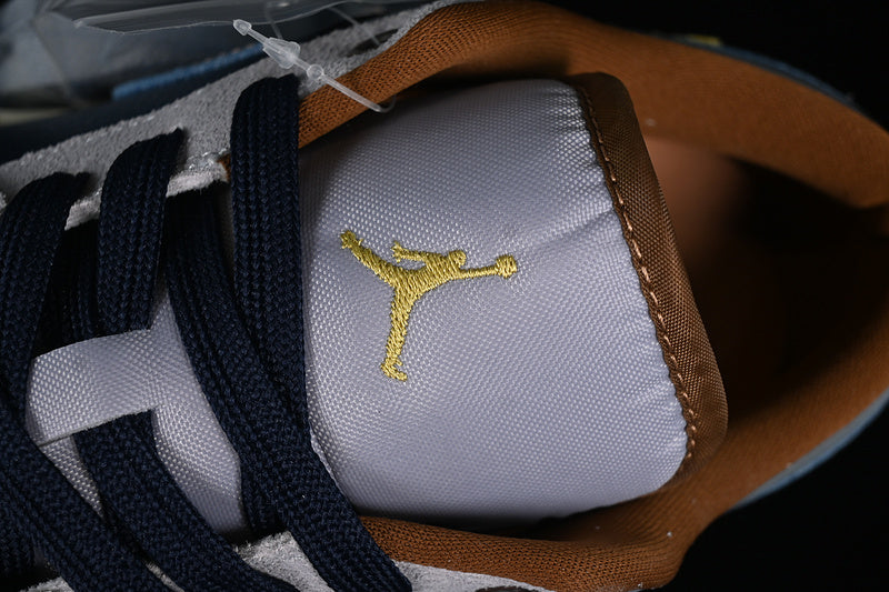 Nike Air Jordan 1 Low Phantom Coconut Milk Amber Brown Star Blue Sneakers