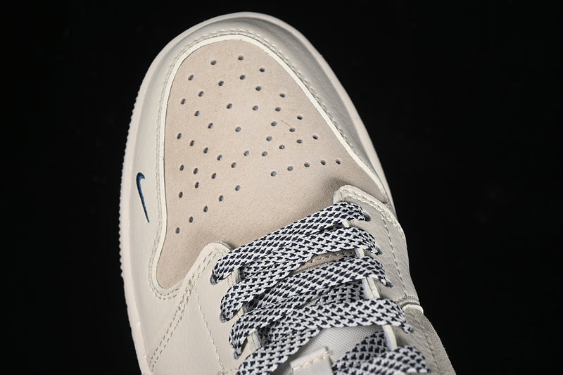 Nike Air Jordan 1 Low White Blue Light Brown Sneakers