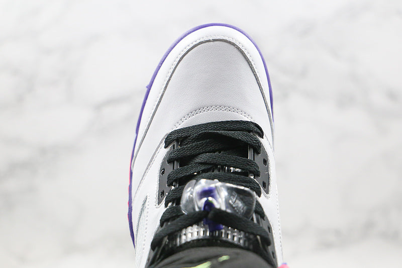 Nike Air Jordan 5 Retro Alternate Bel-Air White Purple Green Sneakers