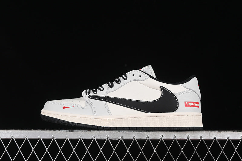 Nike Air Jordan 1 Low Supreme Travis Scott Fragment Design OG SP Black White Grey Sneakers
