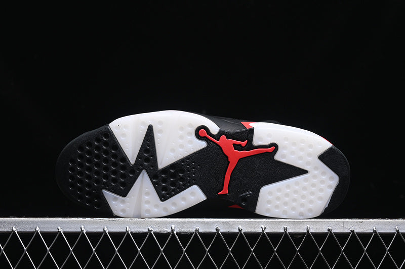 Nike Air Jordan 6 Black Fire Red Iron Grey Sneakers