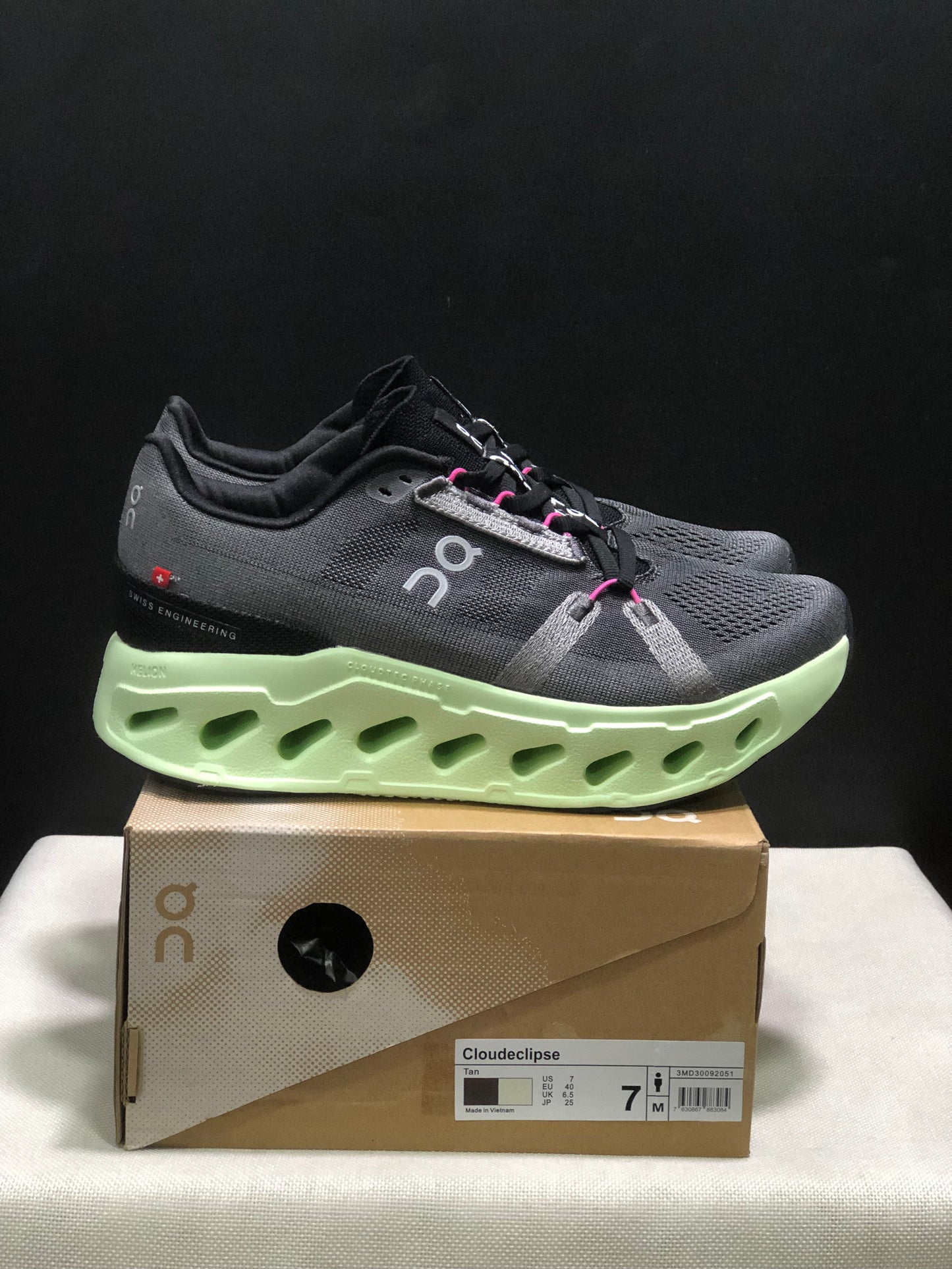 On Running Cloudeclipse Soft And Comfortable Running Shoes Grey/Light Green