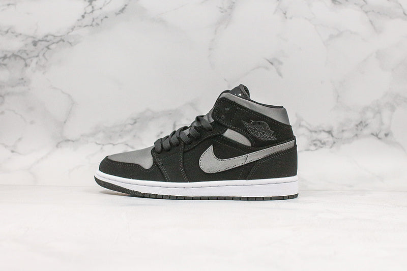 Nike Air Jordan 1 Mid Shadow Particle Grey Black Sneakers