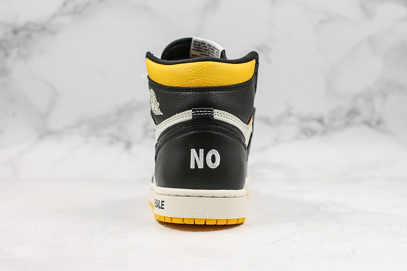 Nike Air Jordan 1 Retro NRG High Black White Yellow Sneakers