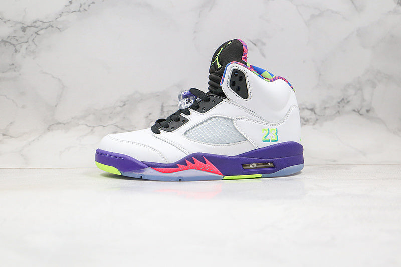 Nike Air Jordan 5 Retro Alternate Bel-Air White Purple Green Sneakers