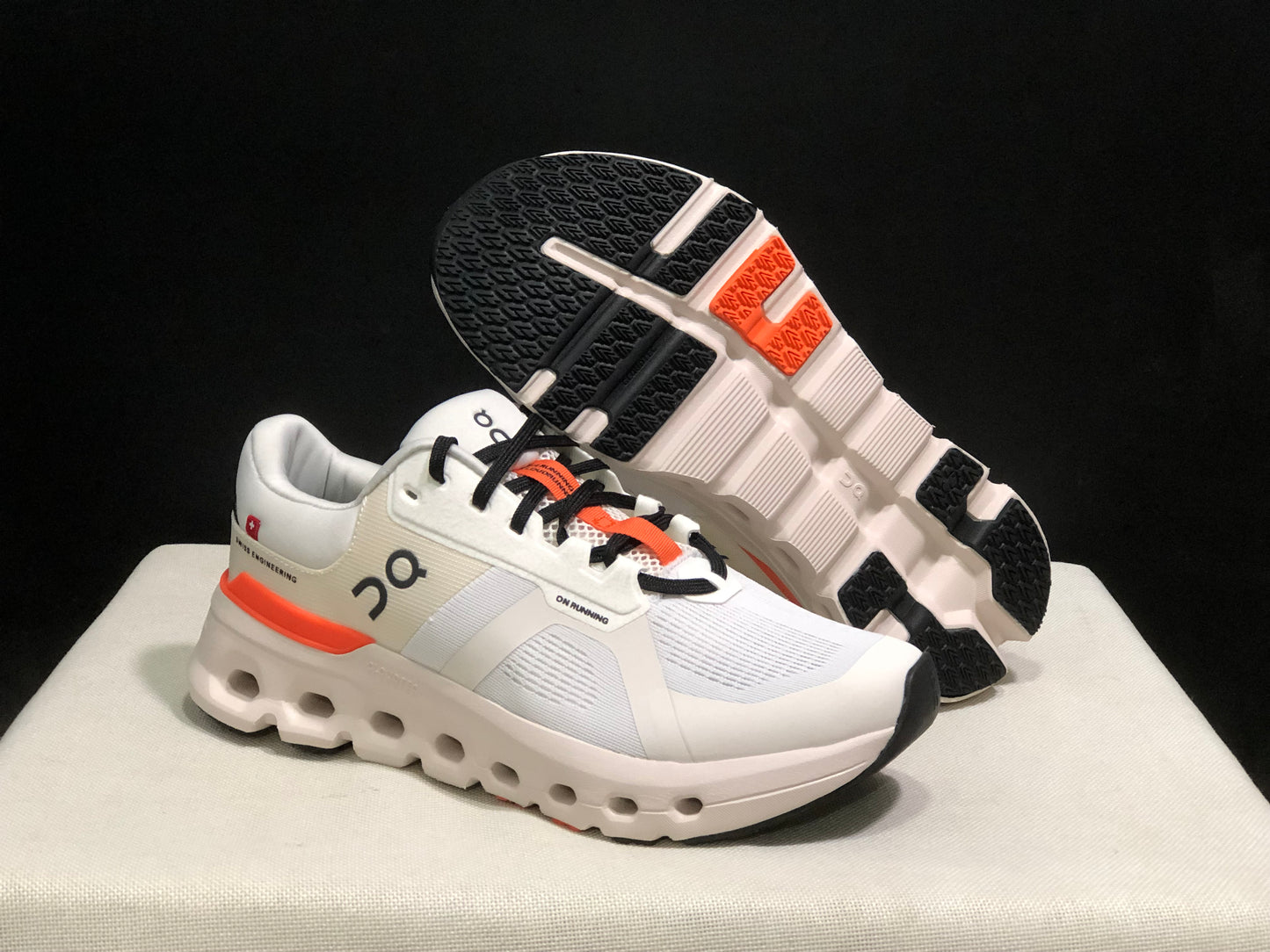 On Running Cloudrunner 2 Mesh Breathable Running Shoes White/Orange