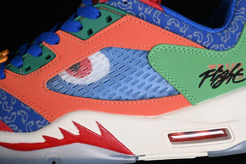 Nike Air Jordan 5 Low Doernbecher Hyper Royal Safety Orange University Red Sneakers