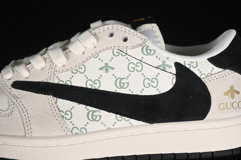 Nike Air Jordan 1 Low Gucci Travis Scott Fragment Design OG SP Grey White Black Sneakers