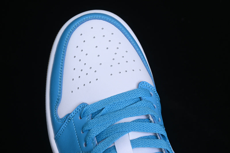 Nike Air Jordan 1 Low Brown Gum Sole White Powder Blue Sneakers