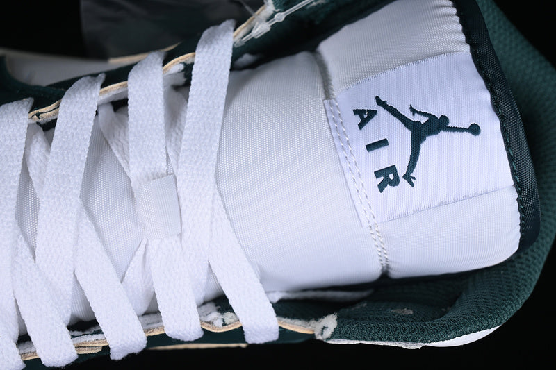 Nike Air Jordan 1 Mid Oxidized Green White Sail Neutral Grey Sneakers