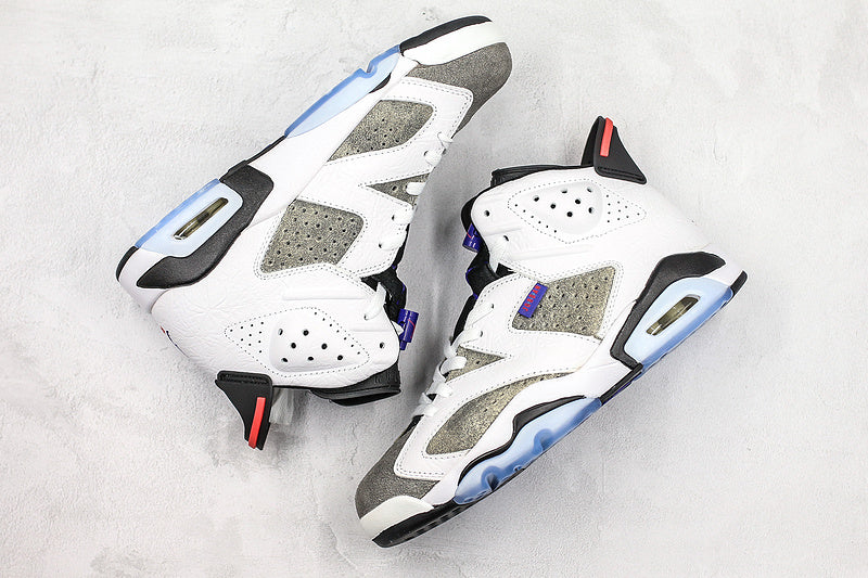 Nike Air Jordan 6 Retro Flight Nostalgia White Gray Sneakers