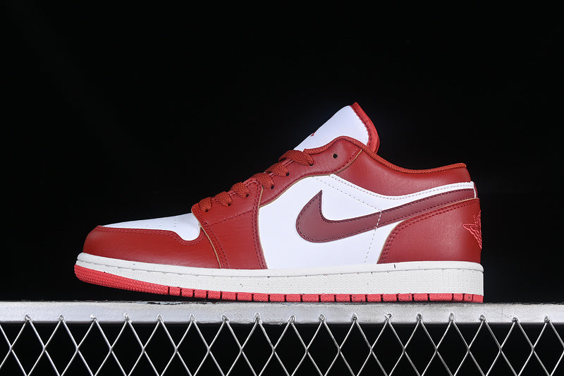 Nike Air Jordan 1 Low SE White Dune Red Sneakers