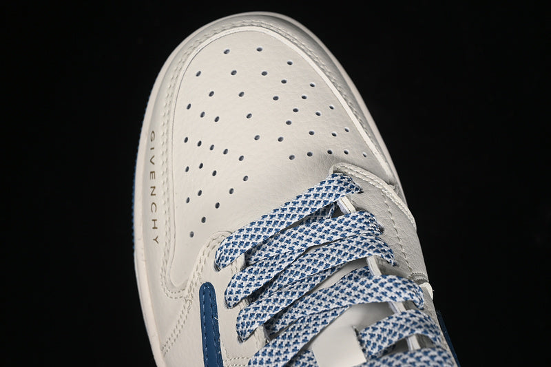 Travis Scott Fragment Design Nike Air Jordan 1 Low OG SP Blue Sole White Sneakers