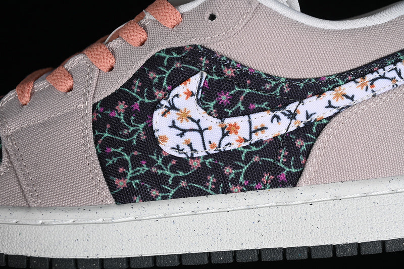 Nike Air Jordan 1 Low SE Floral Platinum Violet Anthracite Red Stardust Sail Sneakers