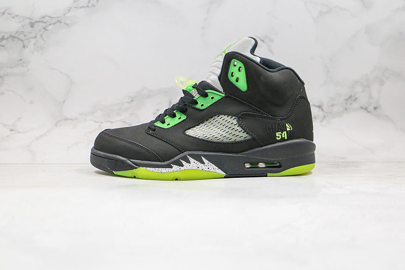 Nike Air Jordan 5 Retro Quai 54 Black Radiant Green Sneakers
