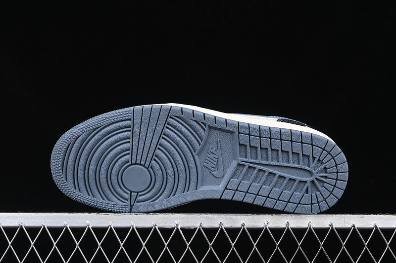 Nike Air Jordan 1 Low White Black Grey Blue Sneakers