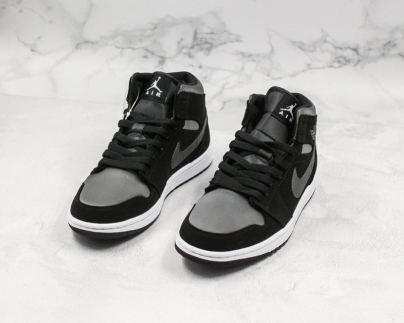 Nike Air Jordan 1 Mid Shadow Particle Grey Black Sneakers