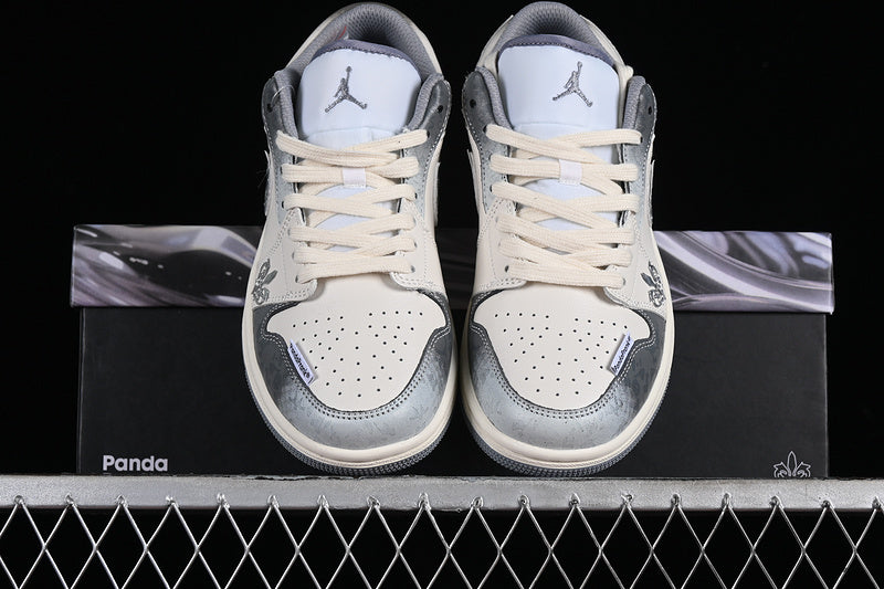 Nike Air Jordan 1 Low Vintage Grey Stealth White Sneakers