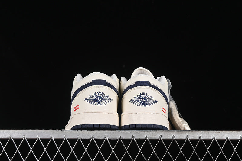 Nike Air Jordan 1 Low Supreme Blue White Sneakers
