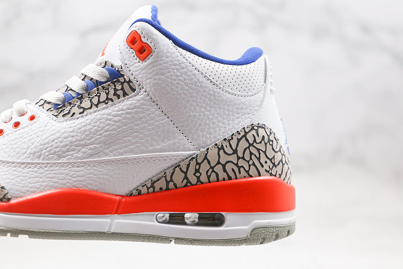 Nike Air Jordan 3 Retro Knicks OG III Orange Blue White Sneakers